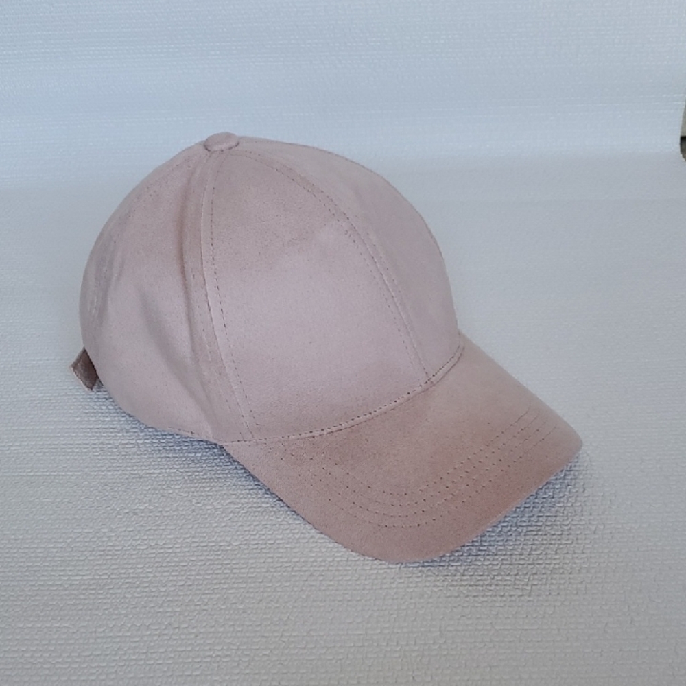 Pink Suede Baseball Cap